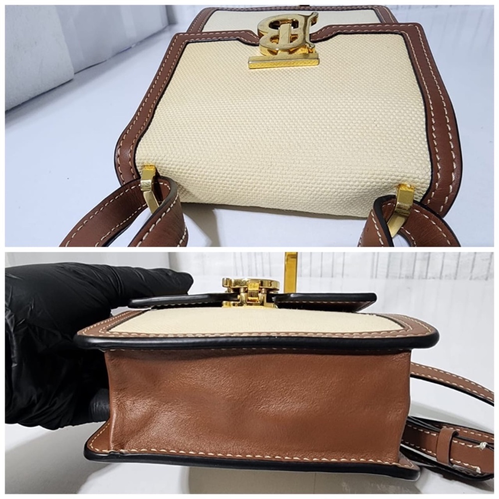 Authentic Burberry Thomas Burberry TB Shoulder Bag Brown/Cream - Picture 9 of 14